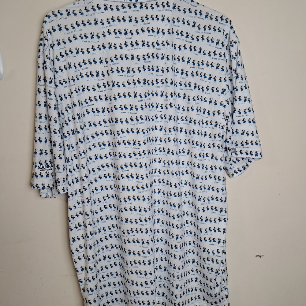 Straight Down Kahiko Polo Hawaiian Luau Dancer Mens NWT Print XXL - Picture 4 of 5
